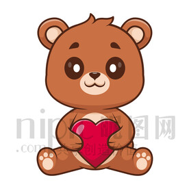 可爱卡通小棕熊