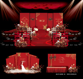 红色婚礼效果图