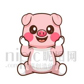 可爱卡通猪