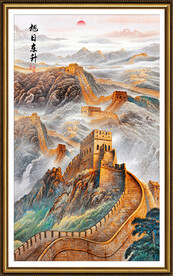 竖幅长城国画