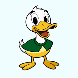 矢量动物可爱的小鸭子