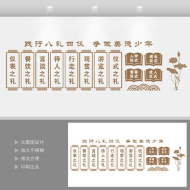 八礼四仪文化墙