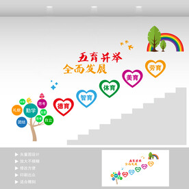 校园楼梯文化墙