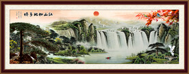 山水画山水风景