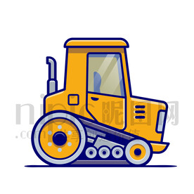 可爱卡通压路车