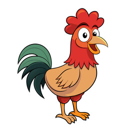 矢量动物家禽大公鸡.