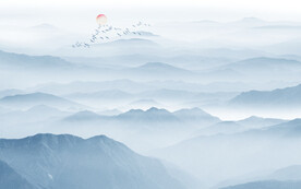 江山水墨山水图