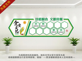 珍惜粮食文化墙
