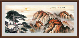 迎客松国画