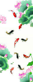 九鱼图 荷花