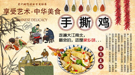 手撕鸡背景墙