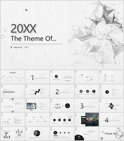 极简设计感PPT模板