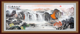 紫气东来古画