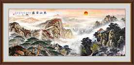 泰山日出国画