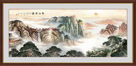 泰山日出国画