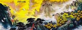 办公室客厅山水风景画