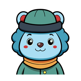 矢量动物萌宠可爱的小猫头像