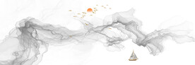 简约 抽象山水画