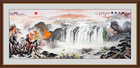 紫气东来国画