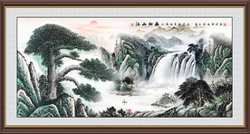 迎客松国画