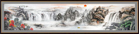 巨幅国画山水画