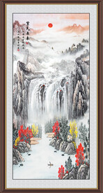 紫气东来国画