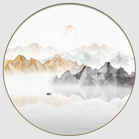 水墨山