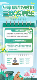 时尚中医三伏贴三伏灸海报
