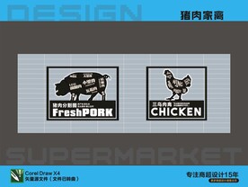 猪肉三鸟分割图