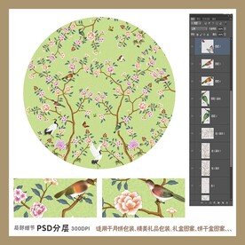 手绘花鸟包装礼盒