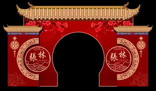 中式婚礼背景