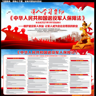 退役军人保障法展板