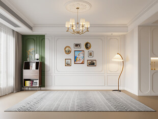 沙发背景墙效果图空景