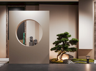 禅意直播间背景图