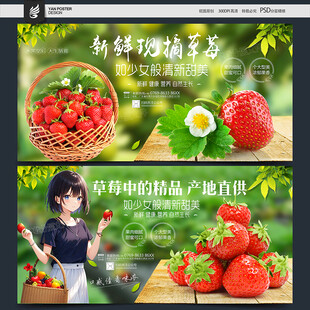草莓海报