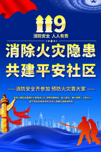 社区消防宣传海报