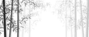新中式水墨国画竹子背景墙