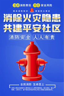 社区消防安全宣传海报