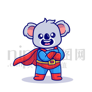 可爱卡通超人考拉熊
