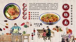肥肠面背景墙