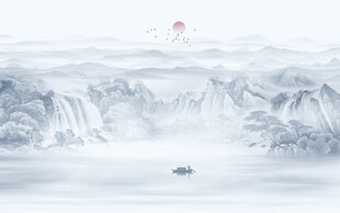 山水水墨画