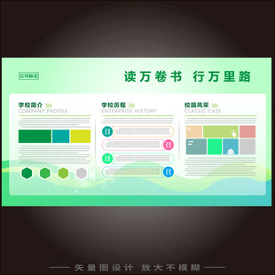 学校简介展板 