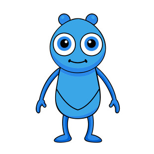 卡通漫画大眼仔吉祥物