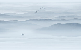 新中式意境山水水墨画背景墙