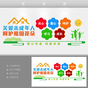 关爱未成年人文化墙