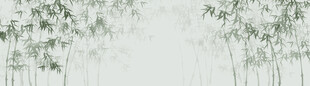 新中式水墨竹林背景墙