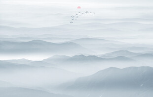 新中式山水背景墙