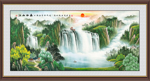 聚宝盆山水画