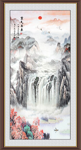 竖幅山水画