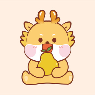 小飞龙顶水果卡通